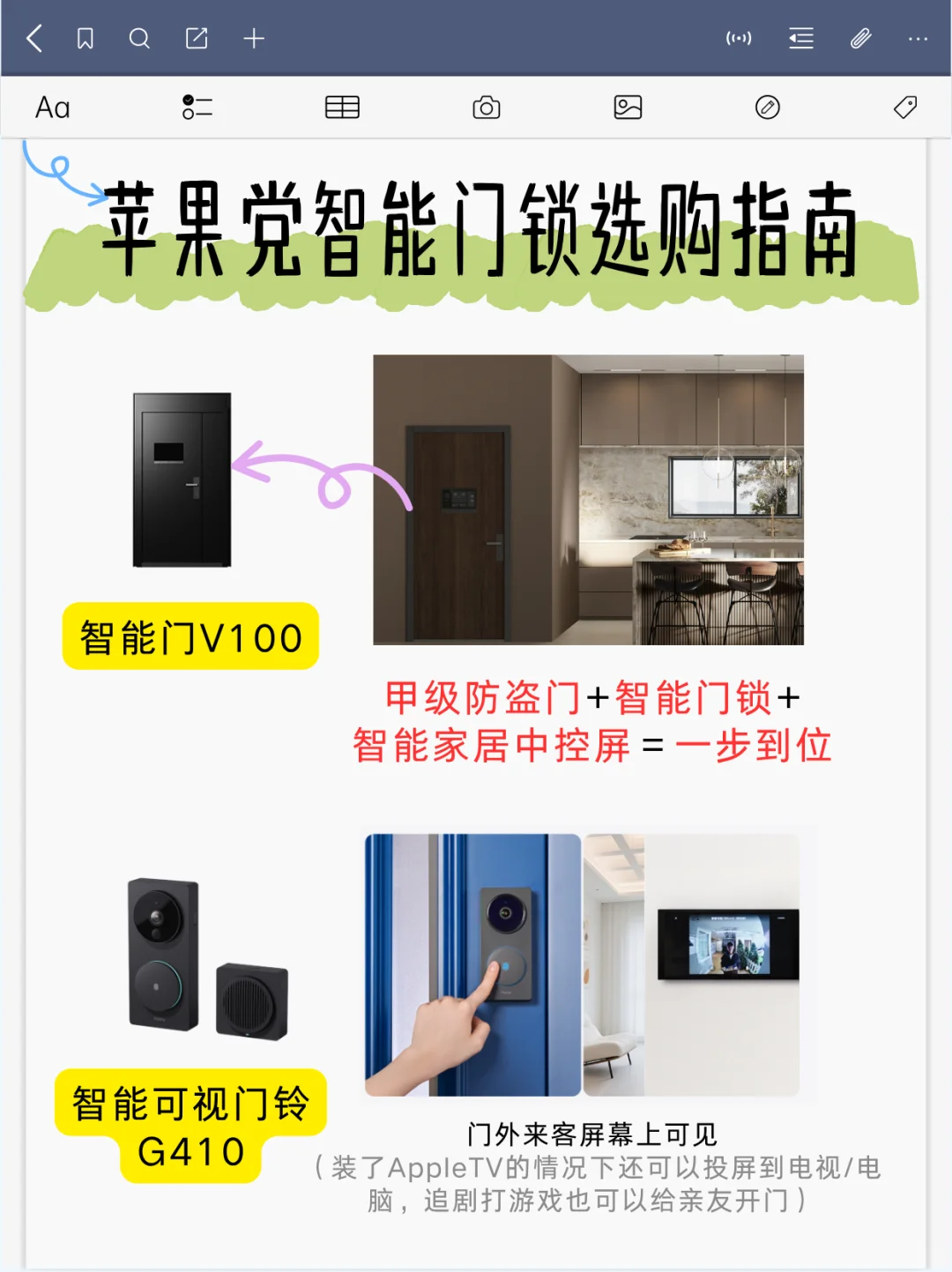 苹果党必看!智能门锁选款攻略✨