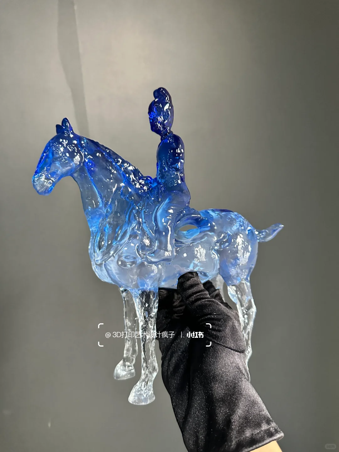 3D打印透明树脂后工资染色真的太美了?