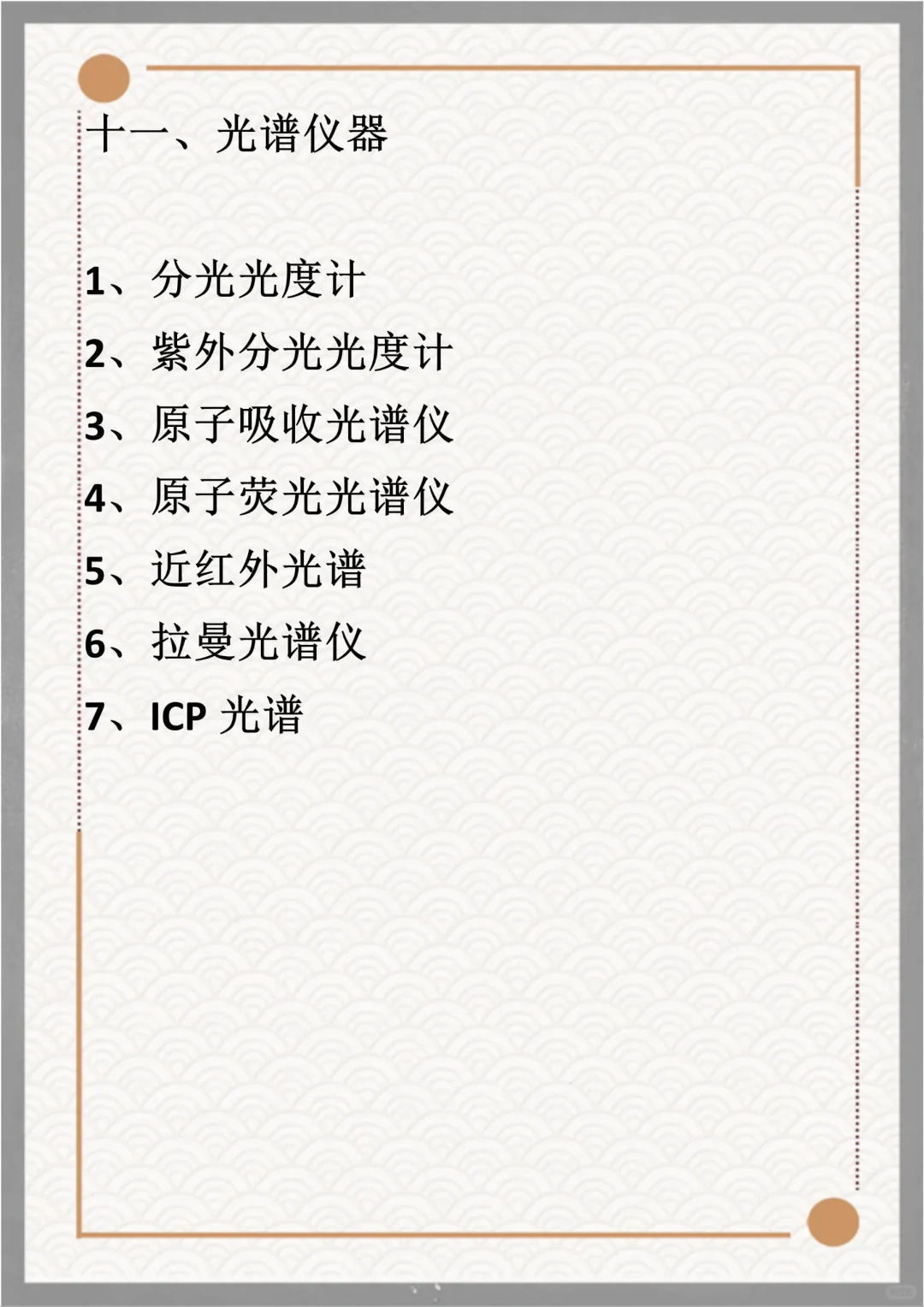 测试分析仪器:13大类，110种分类