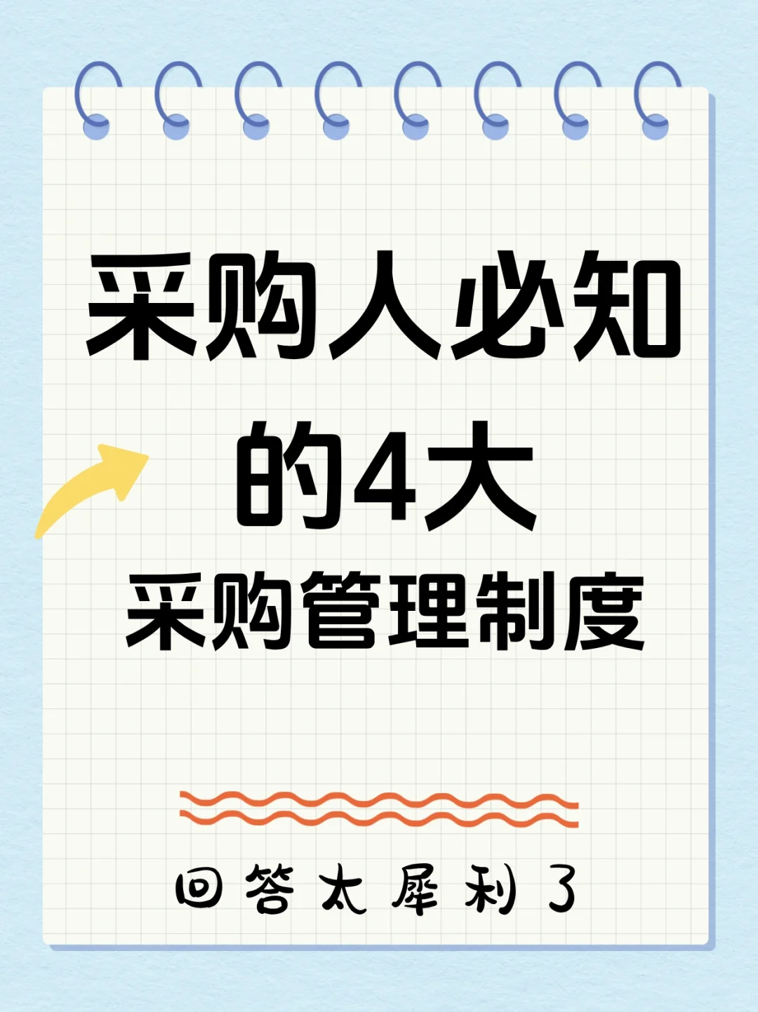 采购人必知的4大采购管理制度