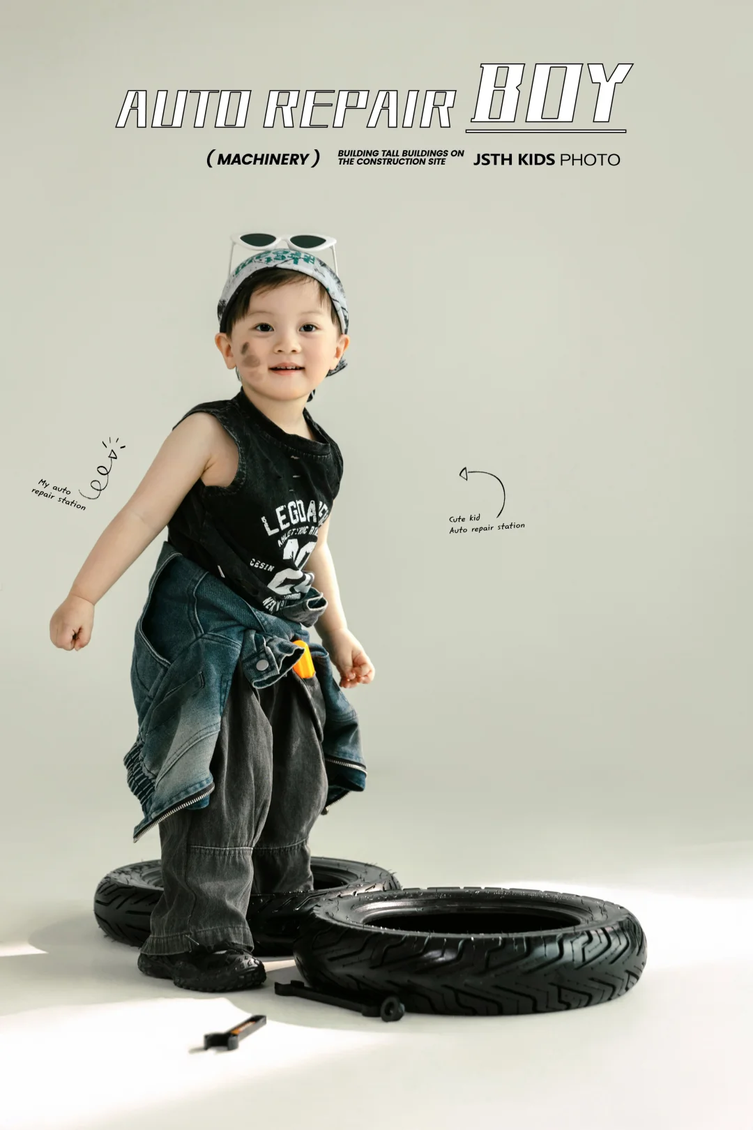 小小汽车修理师?超酷的儿童摄影主题