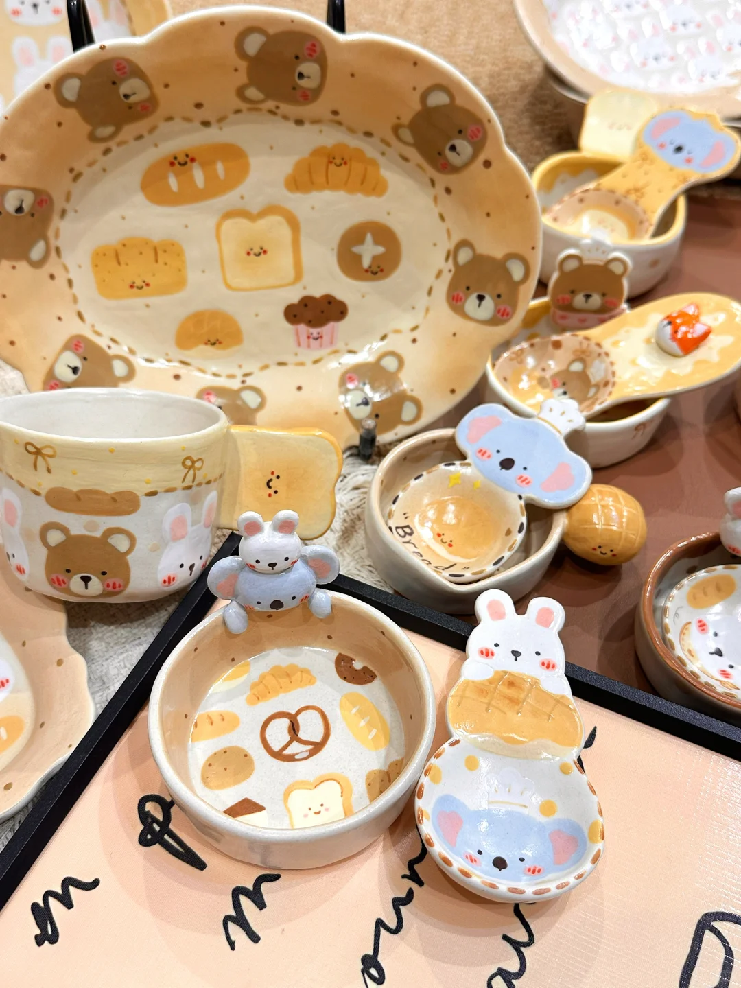 ?面包系列???小动物豆勺豆碟来啦