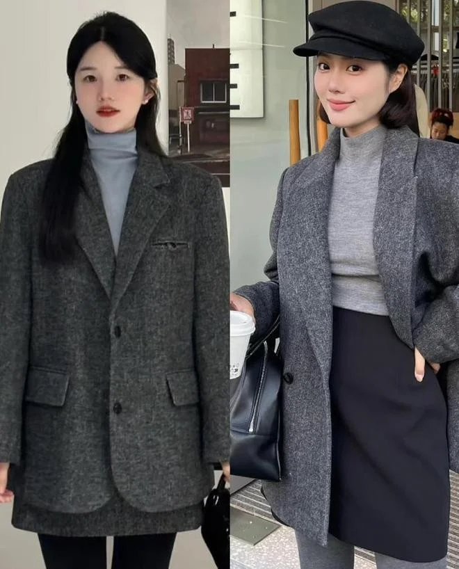 冬季职场穿搭秘籍：毛呢西装外套让你温暖又时尚！✨