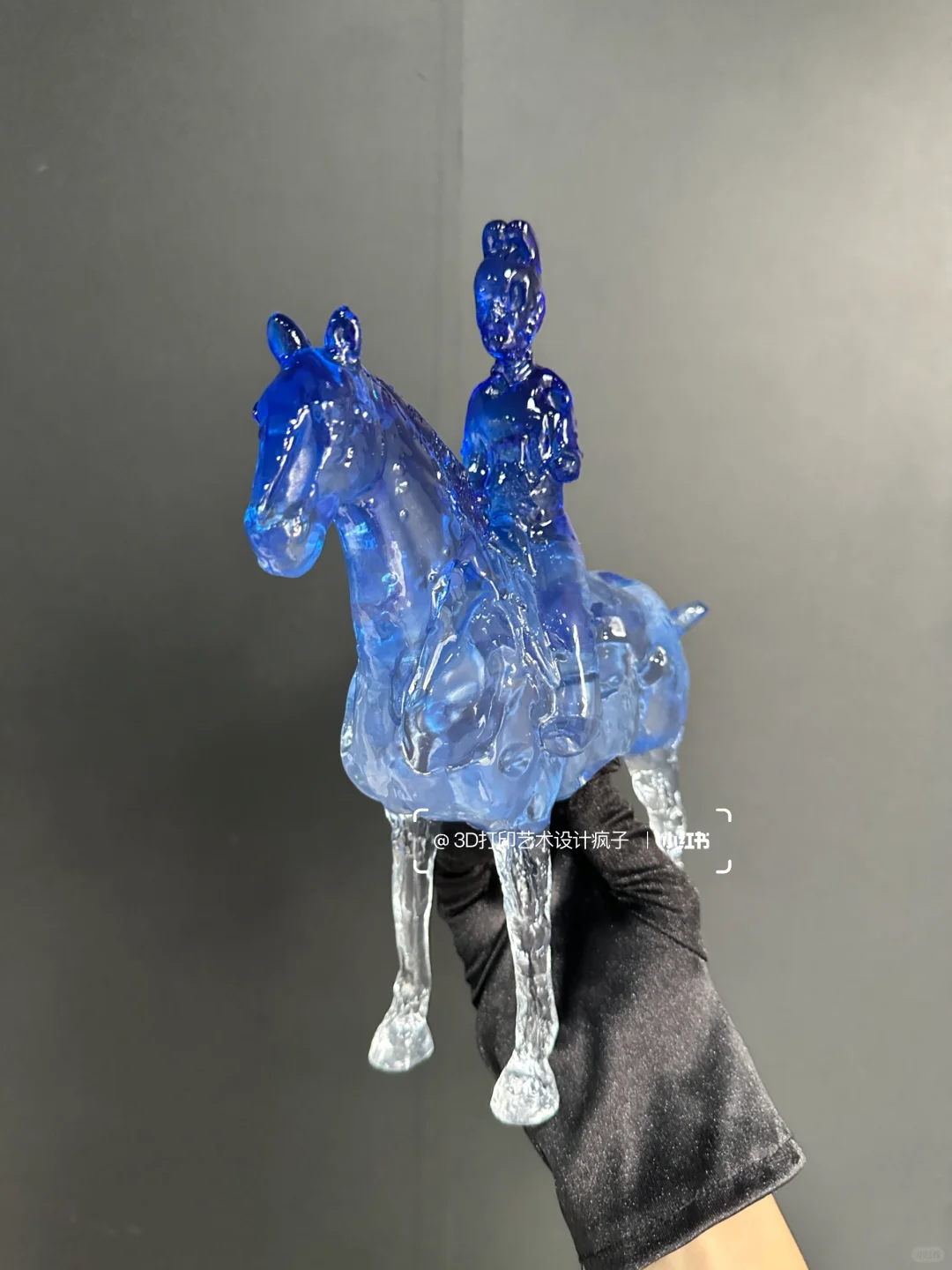 3D打印透明树脂后工资染色真的太美了?