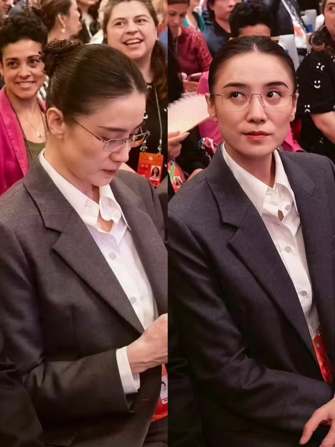 视后的高端局‼️宋佳西装造型高智感好强~