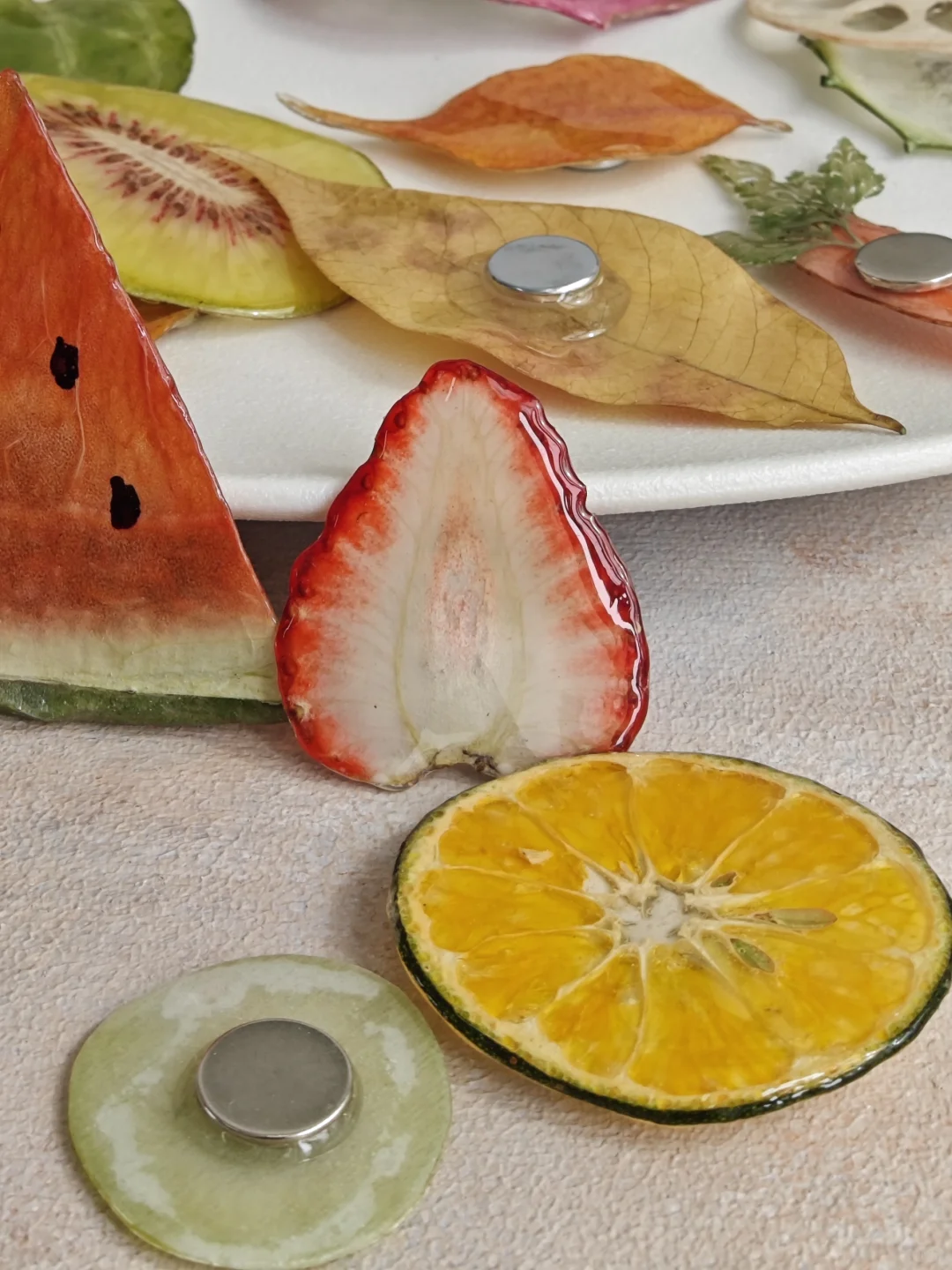 水果做的冰箱贴