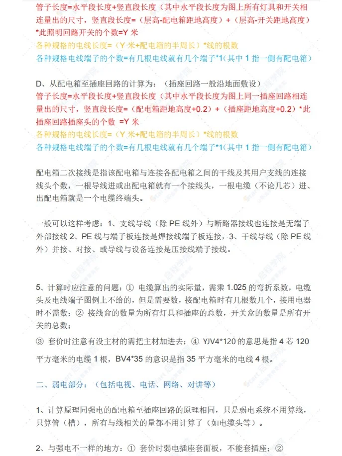 电气安装算量速成秘籍