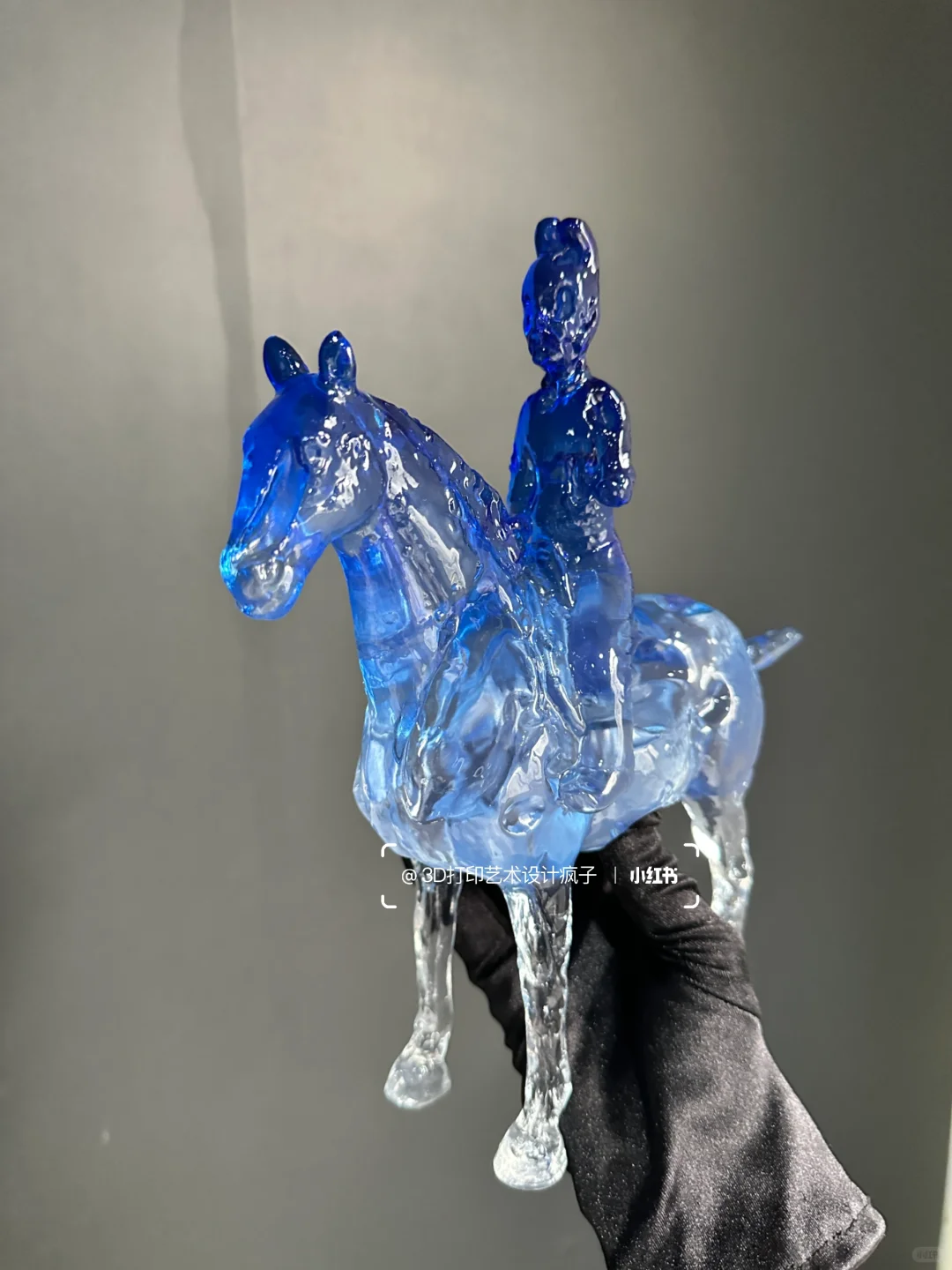 3D打印透明树脂后工资染色真的太美了?