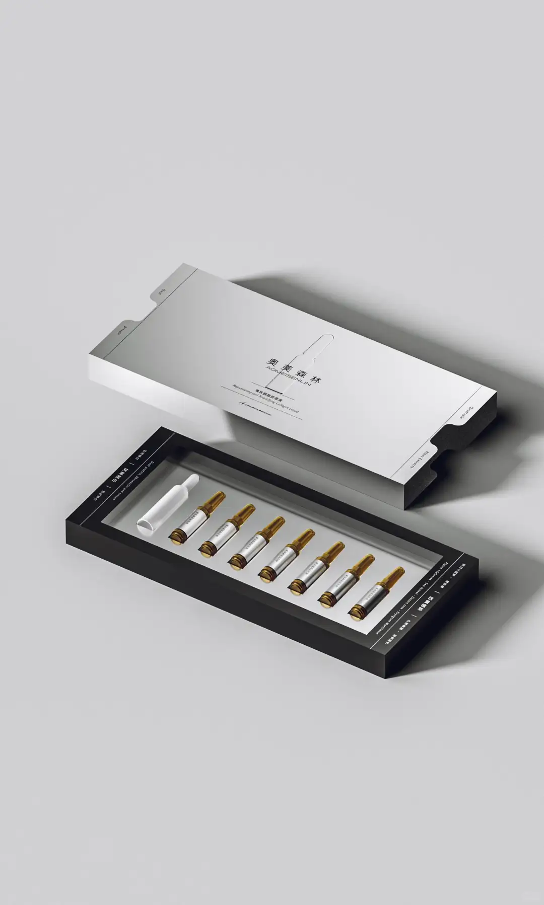 医美科研感包装设计，少即是多具象视觉化