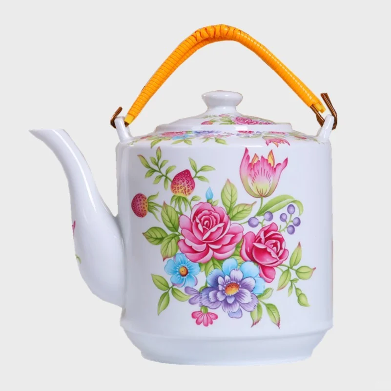 大容量陶瓷冷水壶家用大号青花瓷凉水壶景德