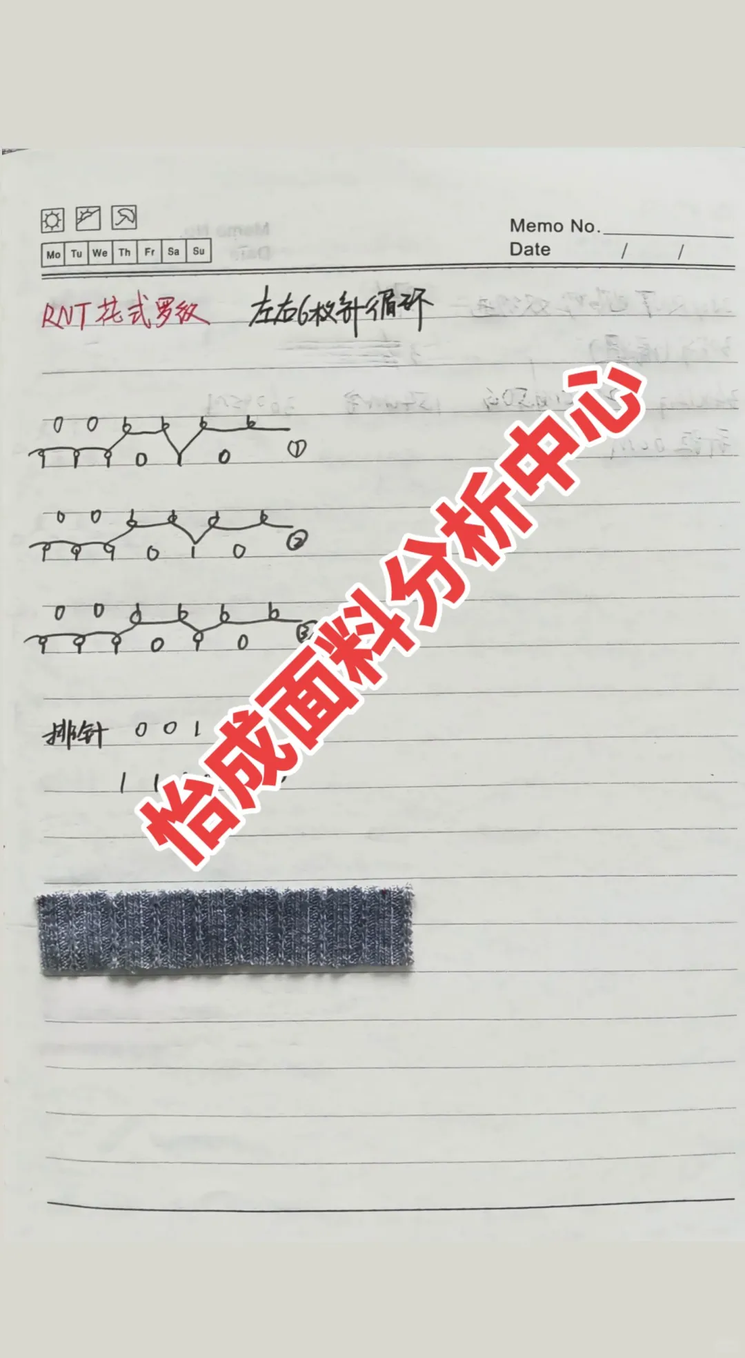 打卡面料分析，针织大圆机花式螺纹上机工艺