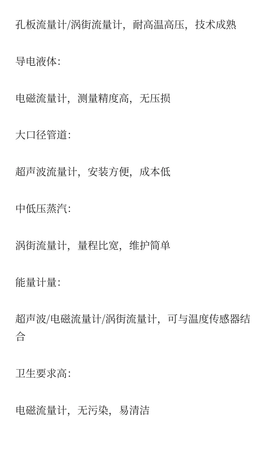 供热行业常用流量计种类及其应用场景