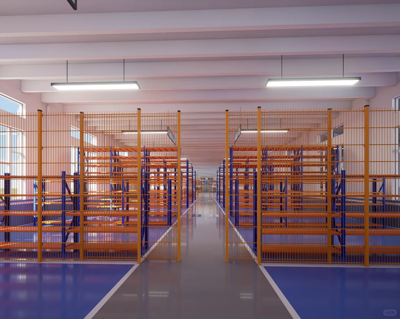 智能机加工车间效果图