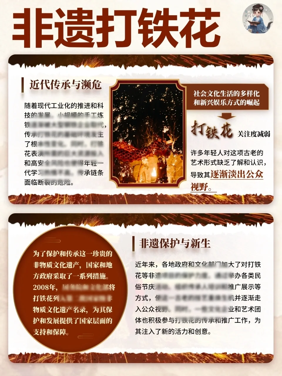 热点?非遗打铁花ppt被老师夸啦✨