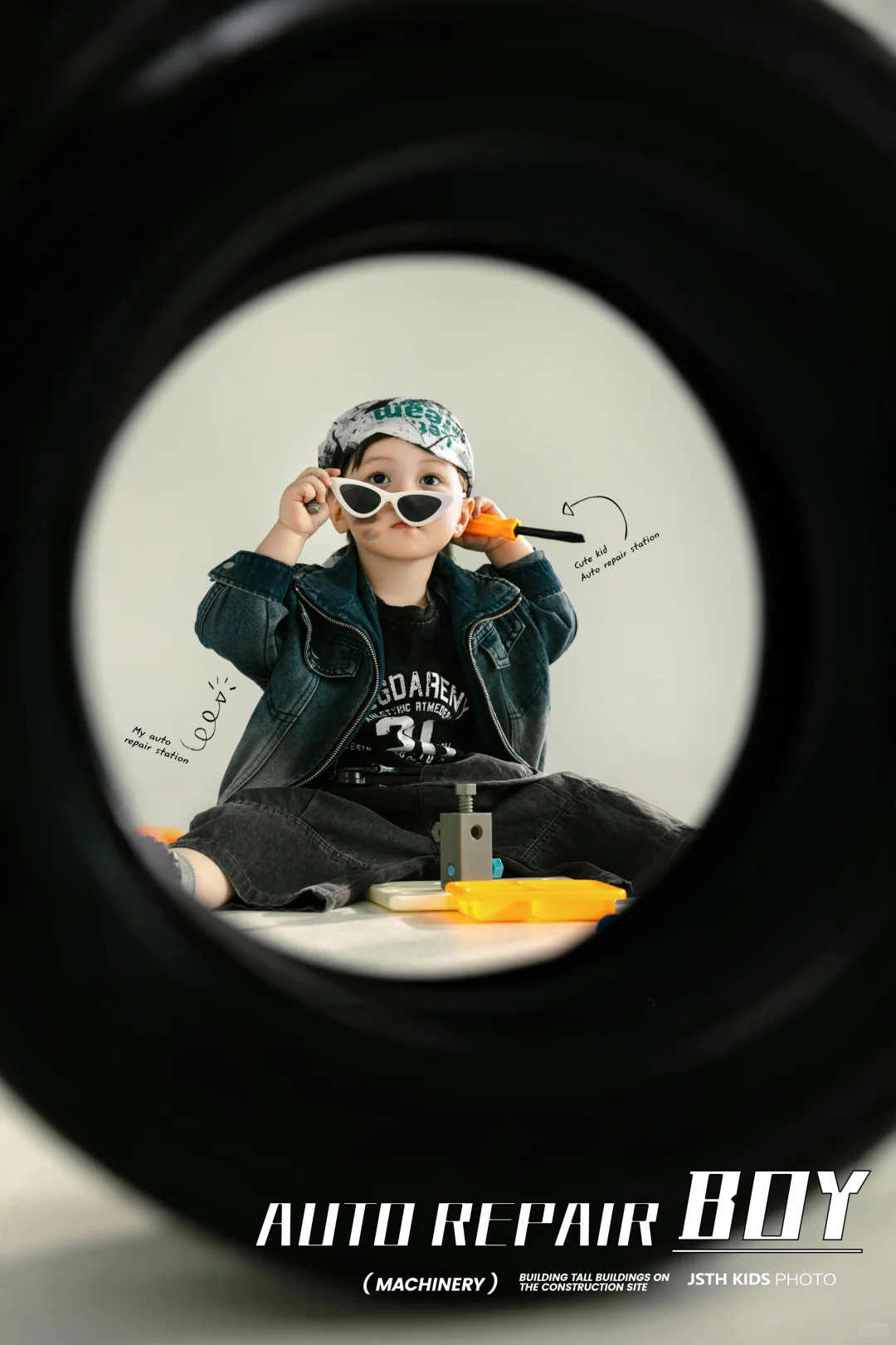 小小汽车修理师?超酷的儿童摄影主题