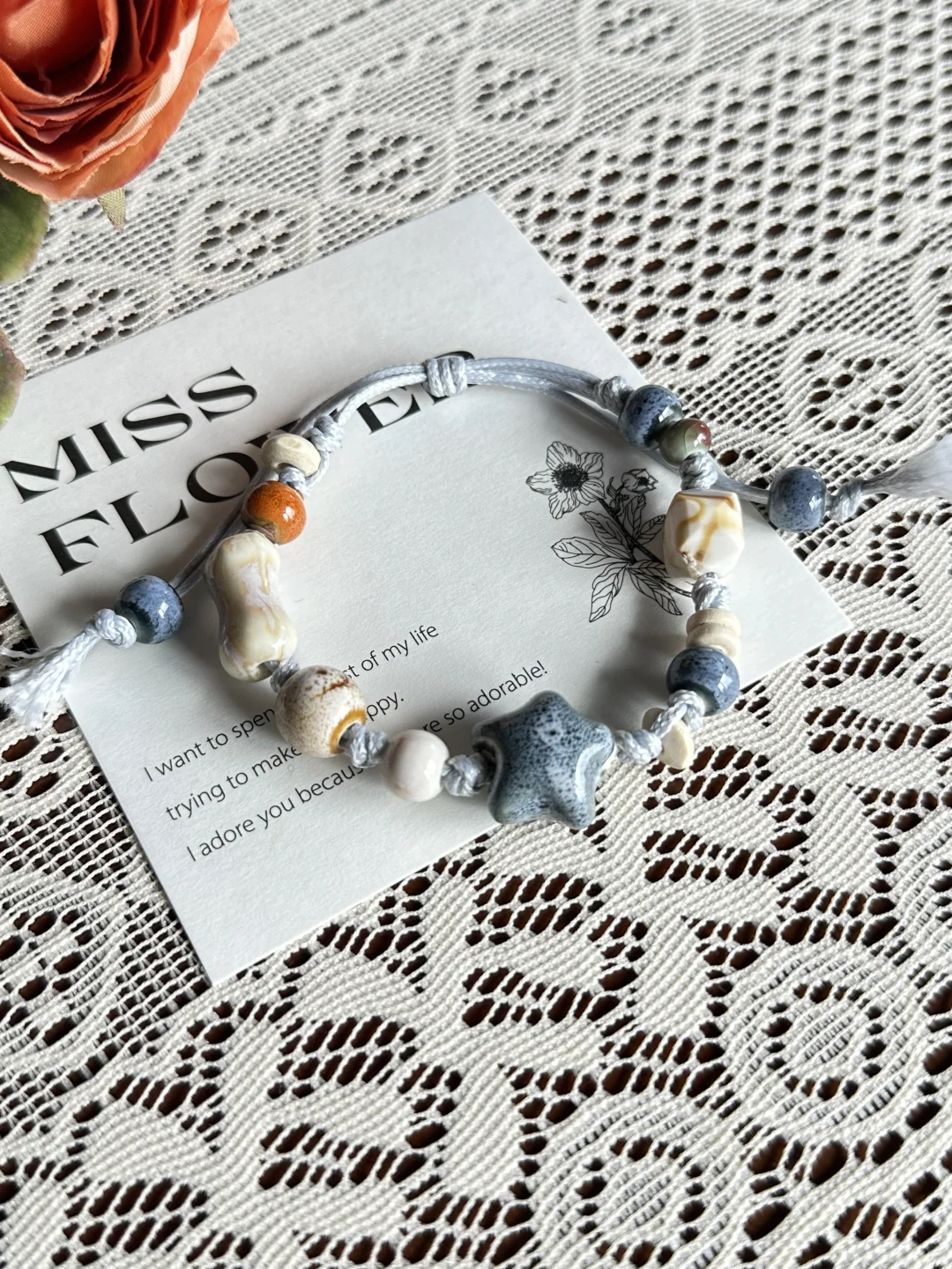 景德镇陶瓷手链｜秋冬抽绳陶瓷手链