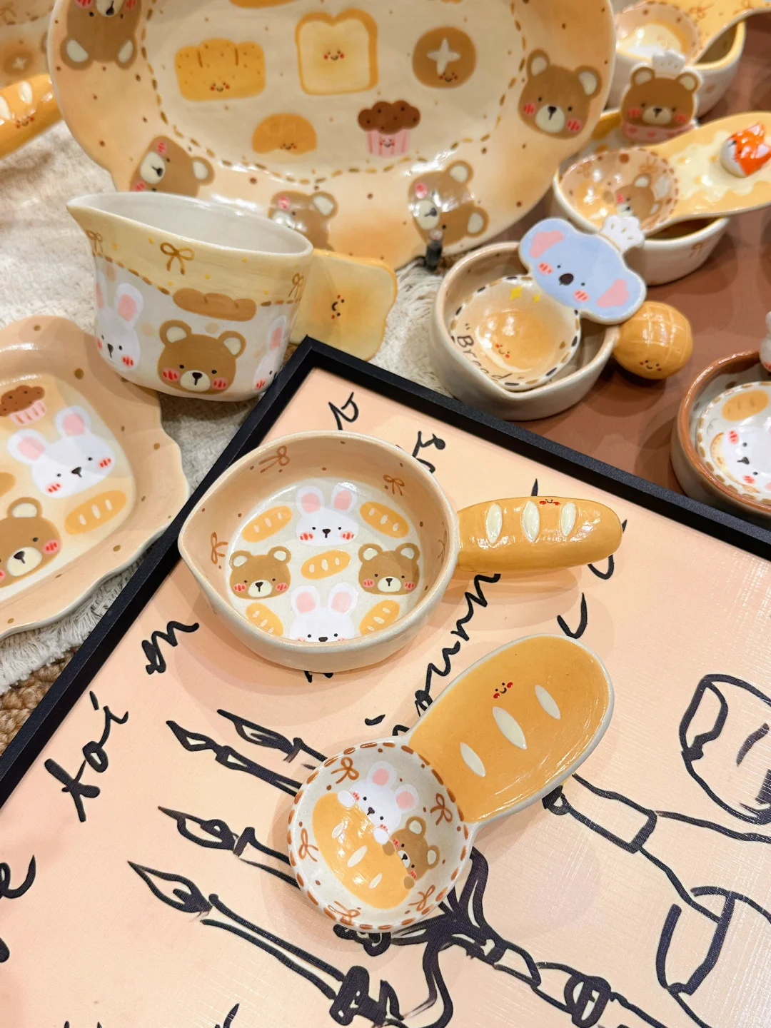 ?面包系列???小动物豆勺豆碟来啦