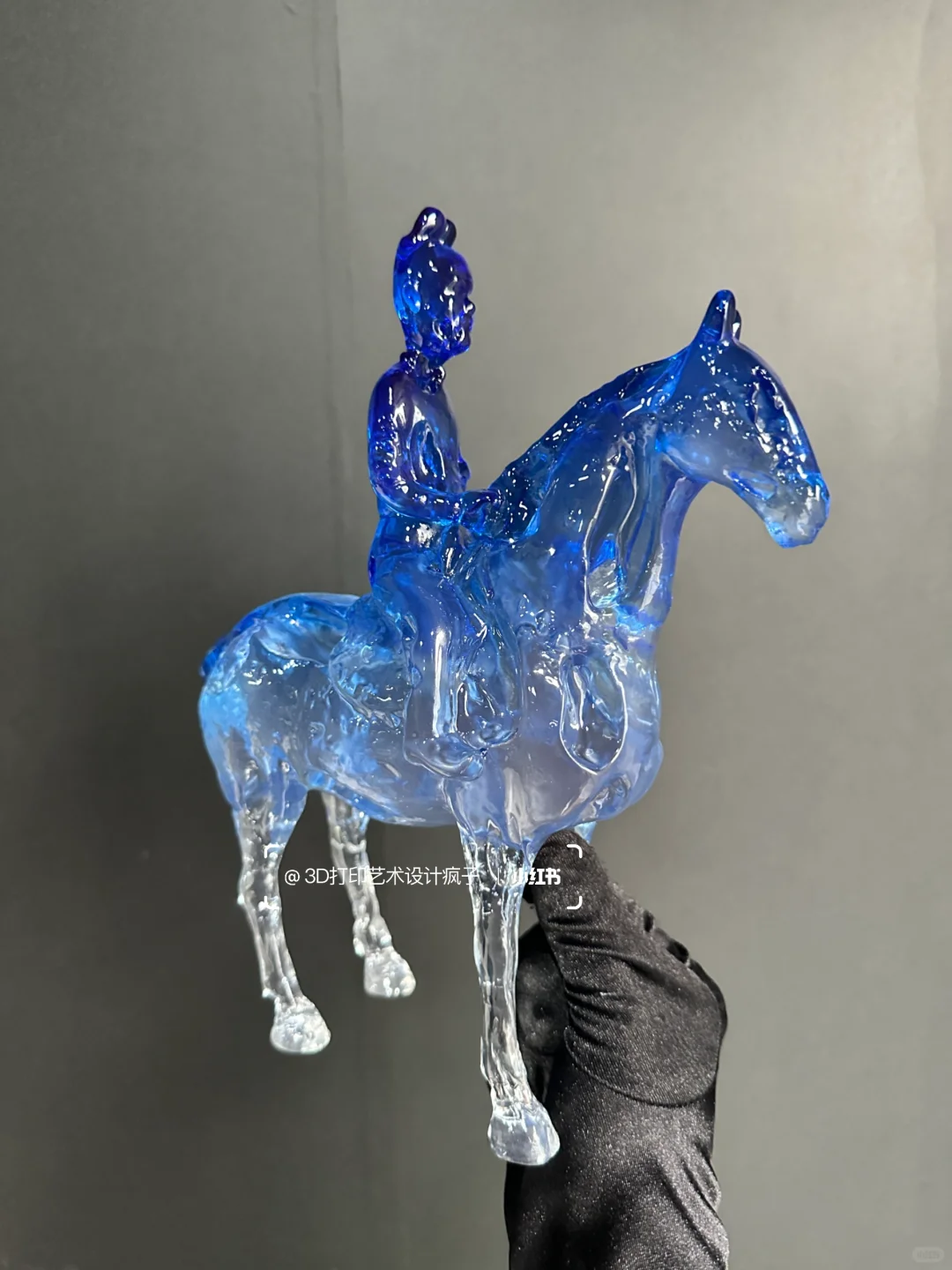 3D打印透明树脂后工资染色真的太美了?