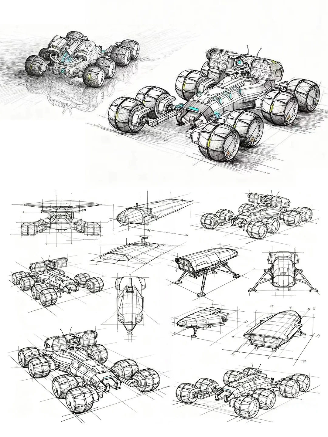 犀牛建模-无人越野探测车设计交通工具设计1