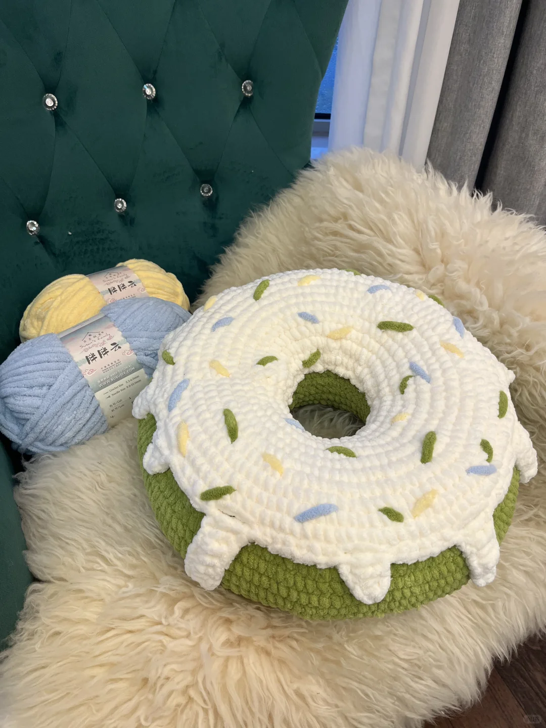 钩织｜甜甜圈?抱枕 （附图解）