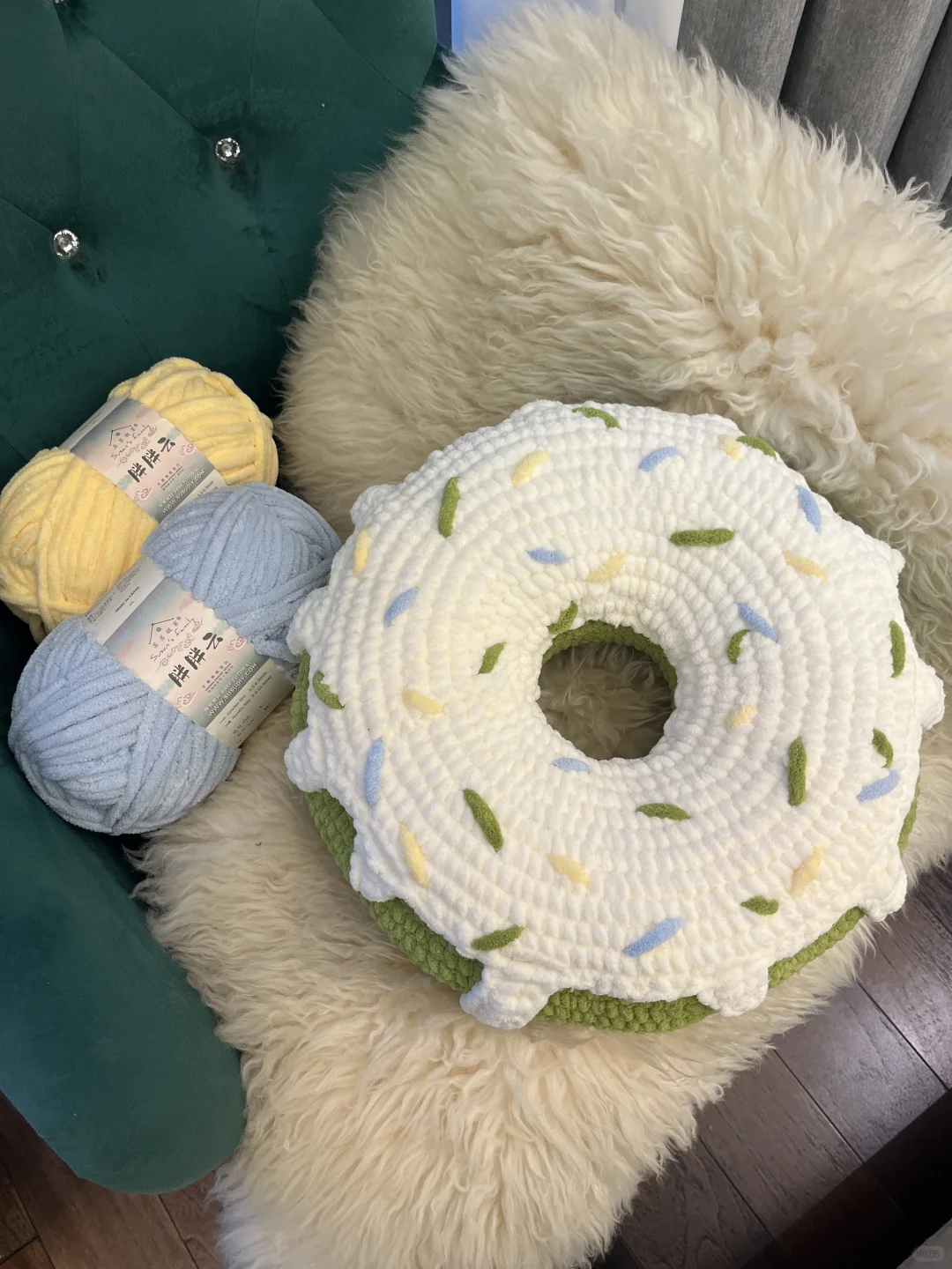 钩织｜甜甜圈?抱枕 （附图解）