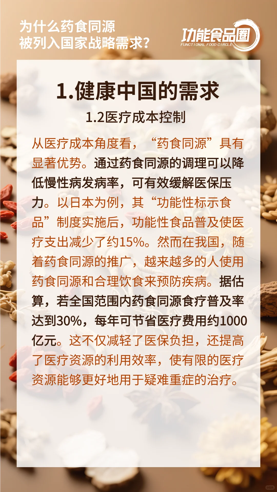 为什么药食同源被列入国家战略需求？