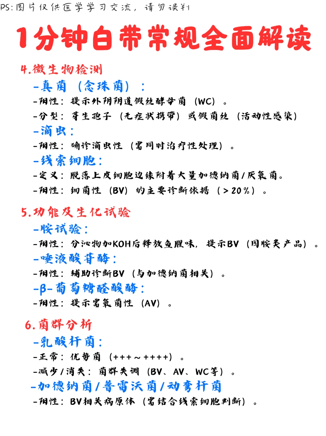 白带常规1分钟解读?