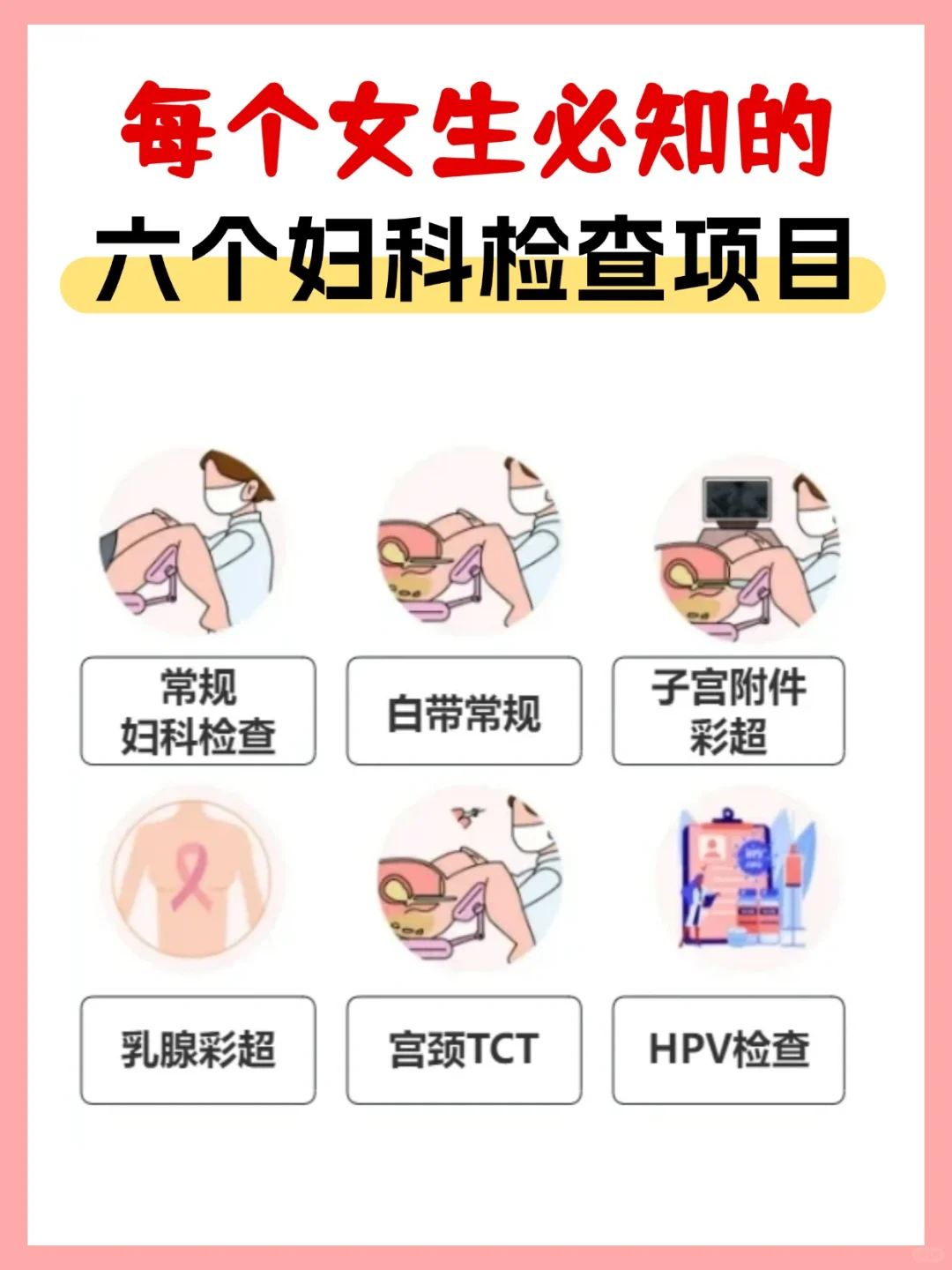 每个女生必做的6个妇科检查项目