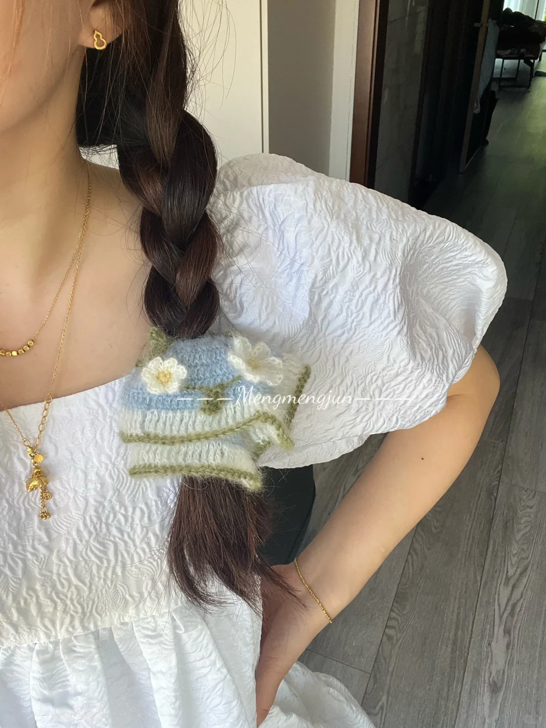 蓝天白云大草坪??｜钩织方巾发圈（附图解）