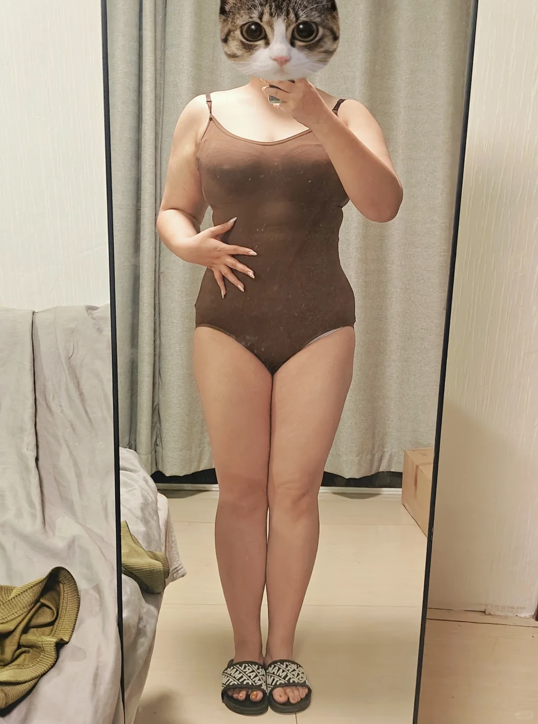 180斤大码女生的塑身连体衣穿起来好显瘦！