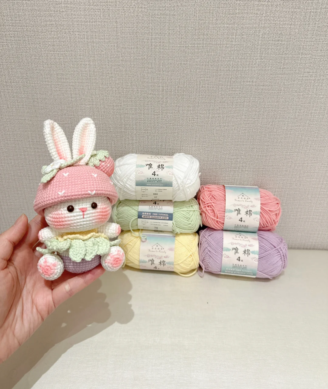 草莓兔钩织/附图解