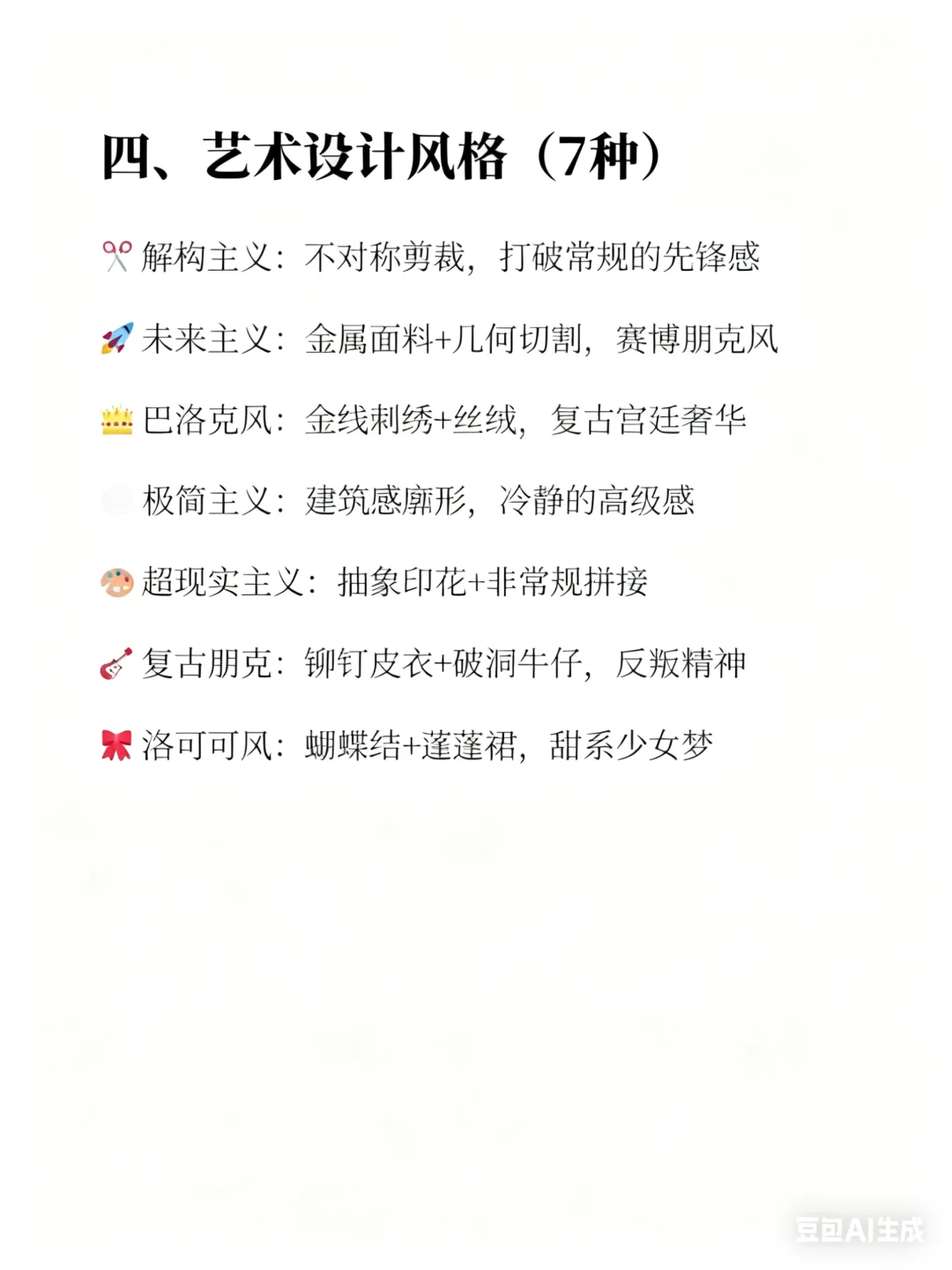 服装人熬夜要背的48种服装风格！！！