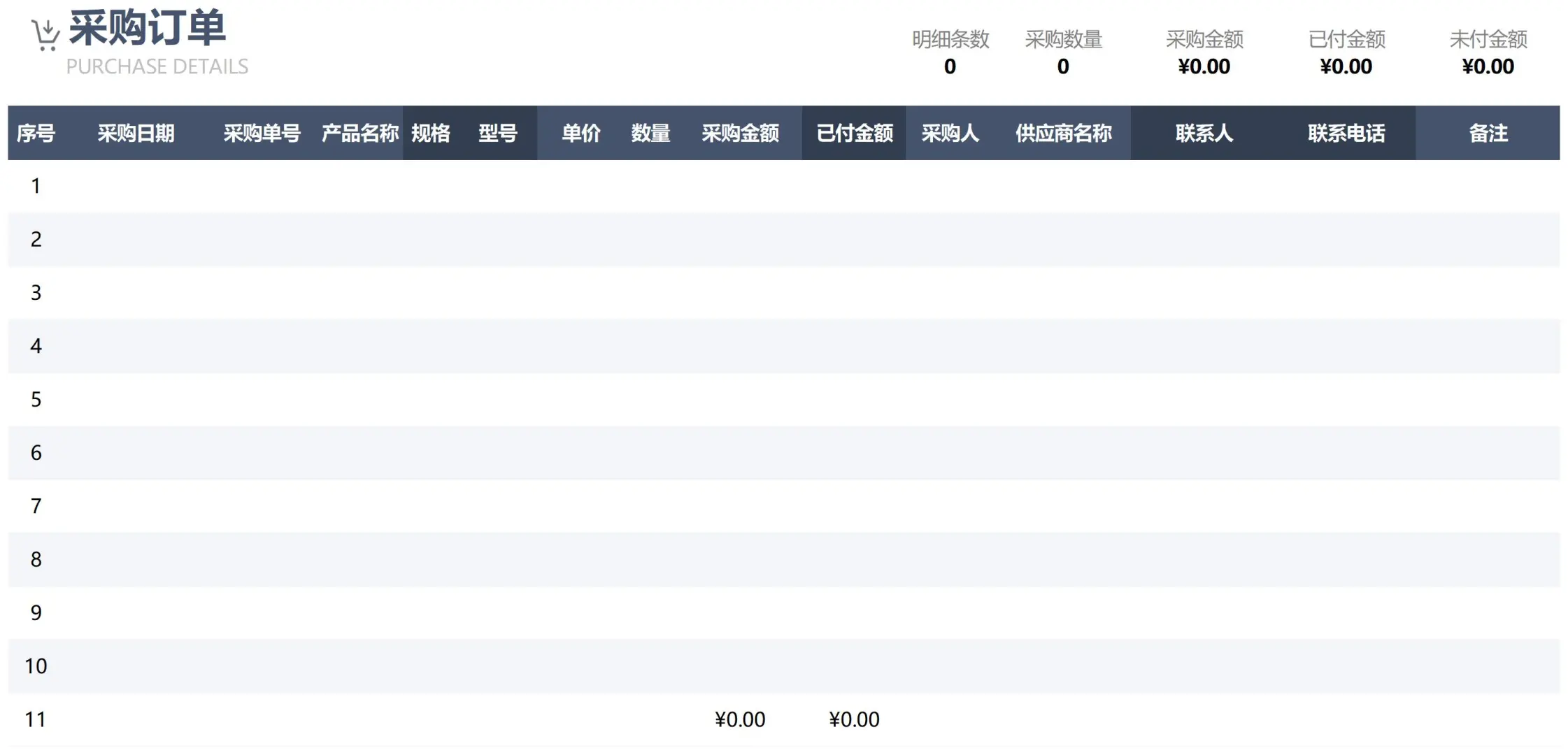采购订单管理系统