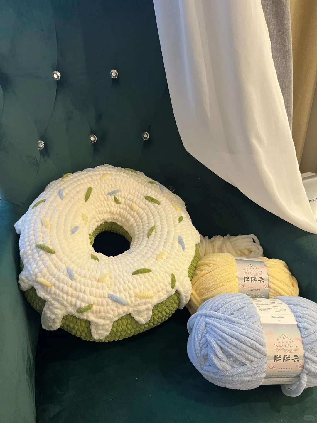 钩织｜甜甜圈?抱枕 （附图解）