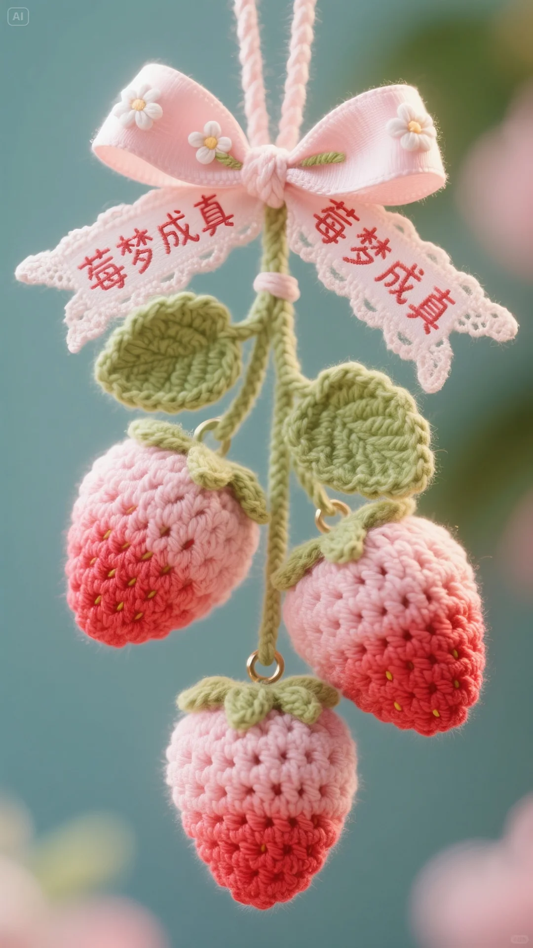 小小的钩织挂件，满满的爱！