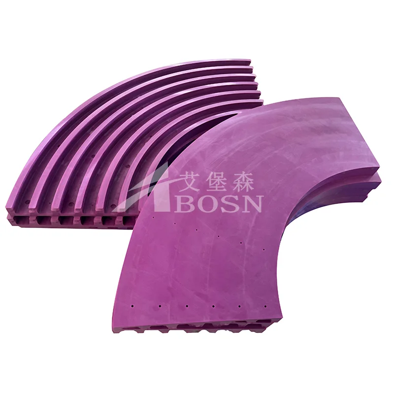 食品多列输送线高分子磁性弯道导轨