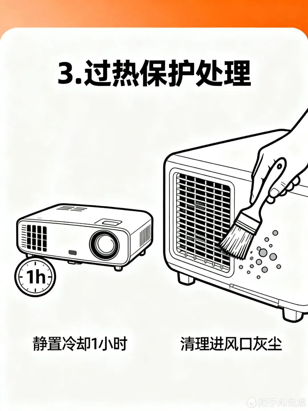 投影仪无法开机？跟着步骤一起排查～