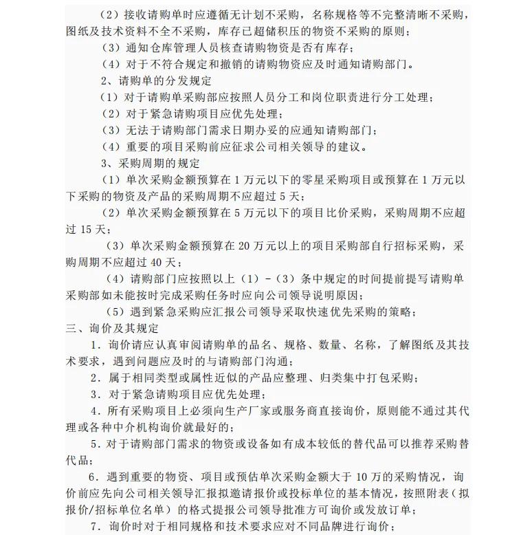 这采购流程管理制度，做的太好了
