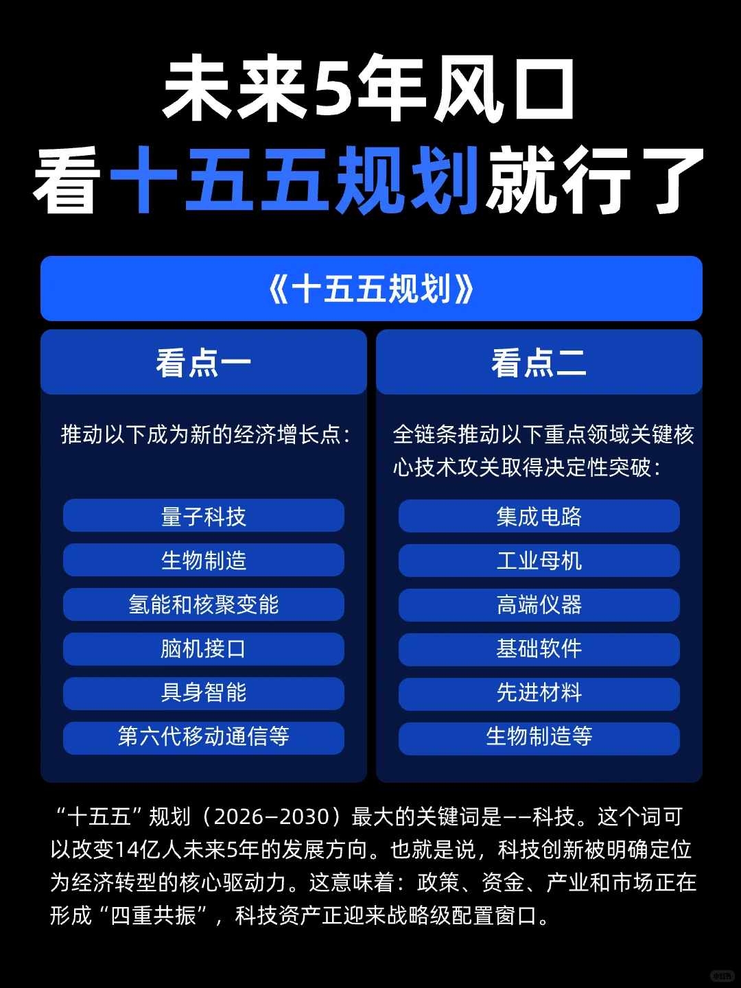 未来5年风口，看十五五规划就行了