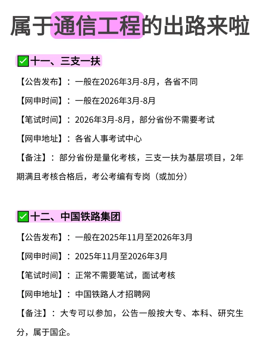 属于通信工程的出路来啦！！