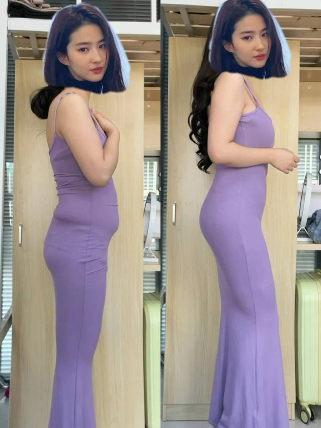 姐妹们！！穿skims裙听劝左右对比！！