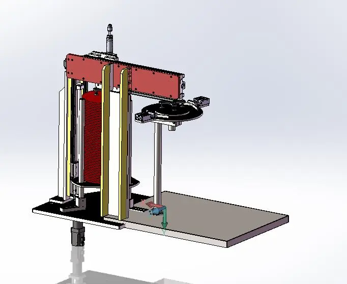 双工位圆板自动送料机-伺服顶升-吸盘取放料