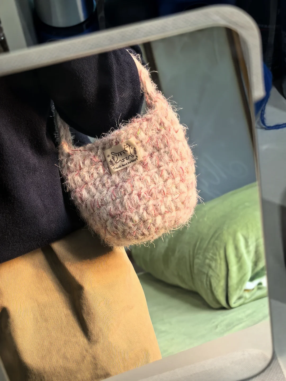 ?这只粉糯编织包，直接把我的少女心戳爆