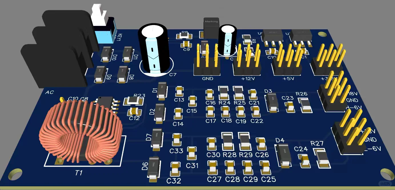 宽输入、多输出辅助电源/SiC驱动电源
