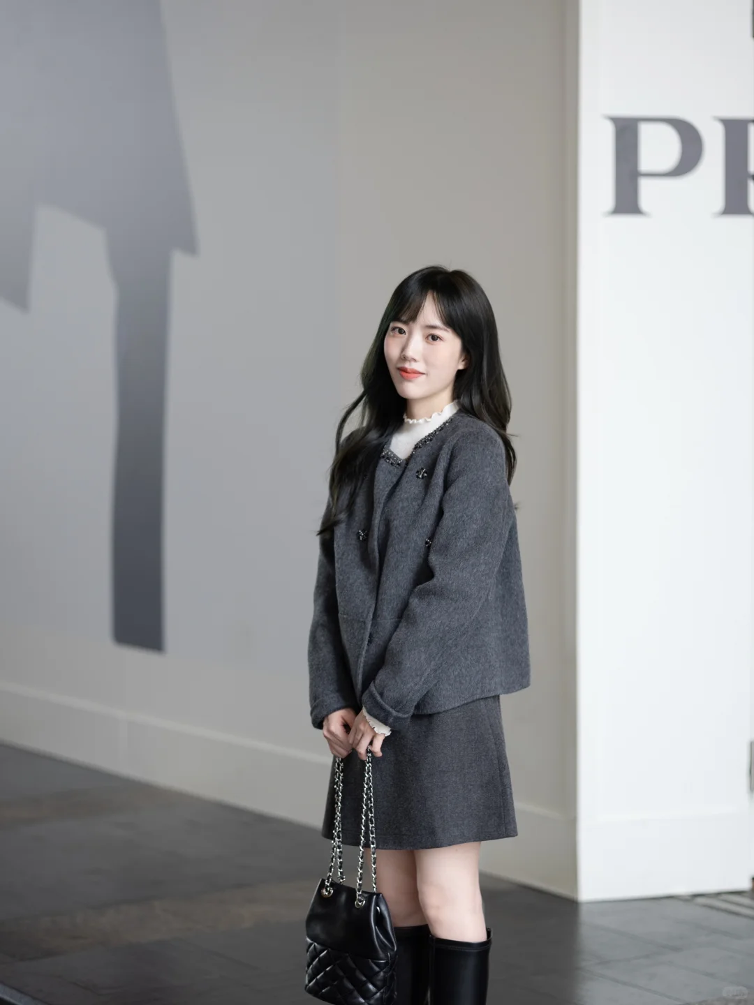 香影试衣间?蓝莓硬糖·小个子灰色系穿搭