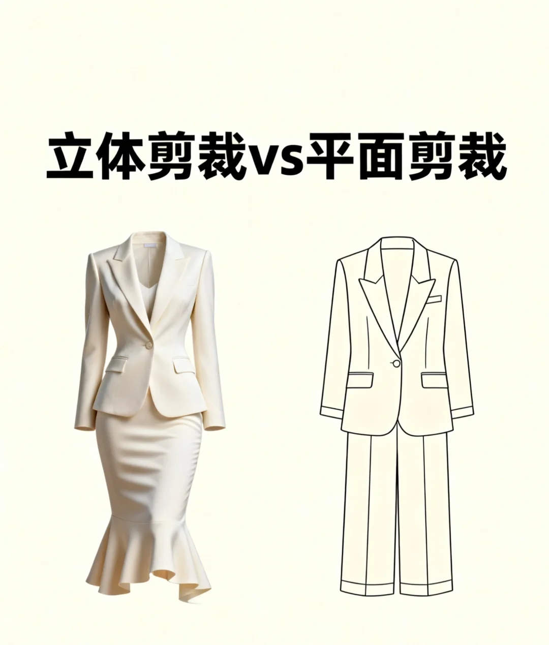 立体剪裁vs平面剪裁，终于搞懂！