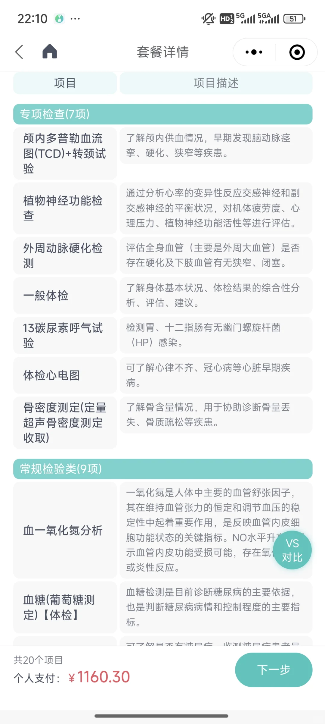 请问重医附一院袁家岗这个套餐如何