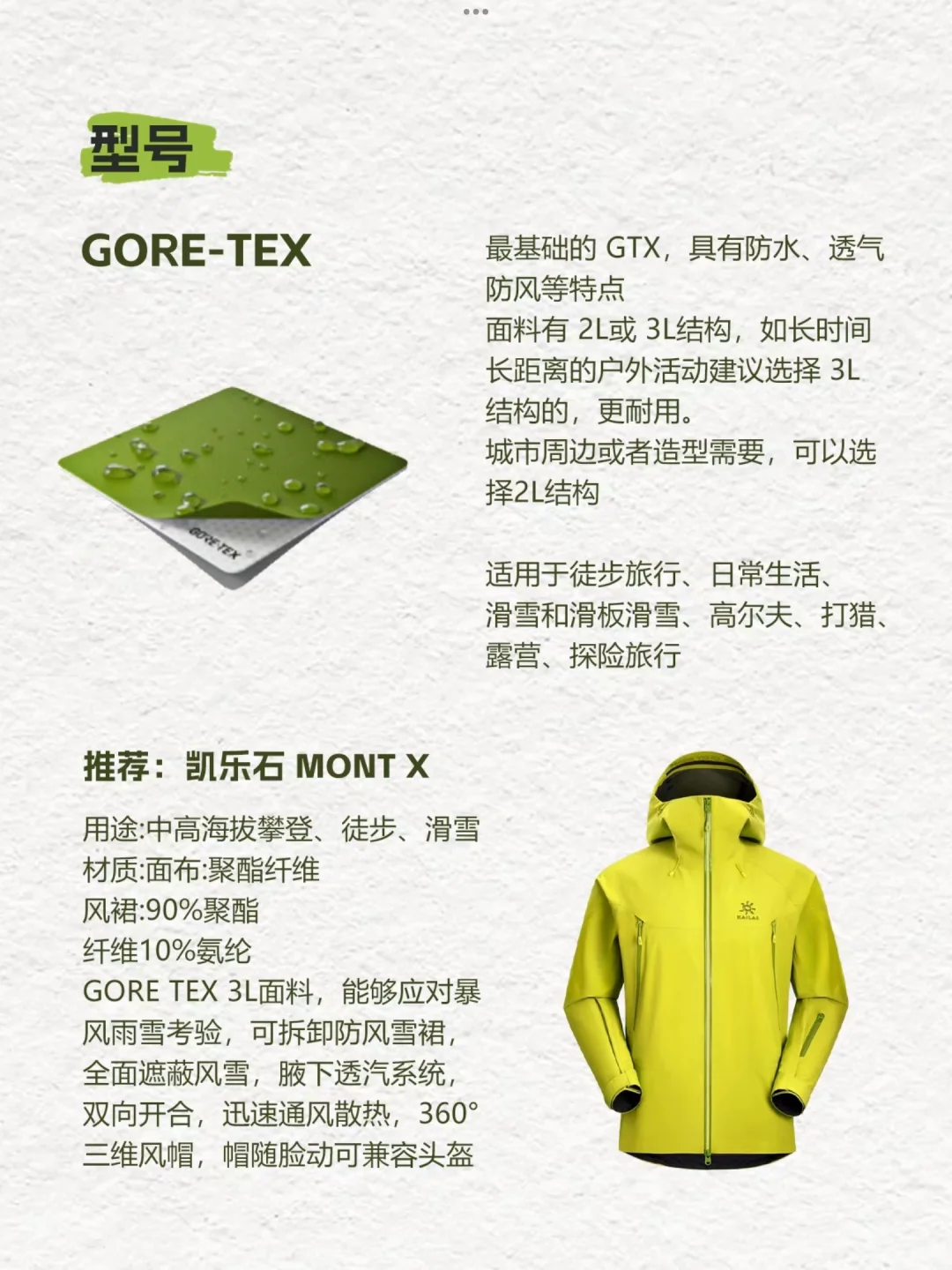 一篇带你了解GTX面料