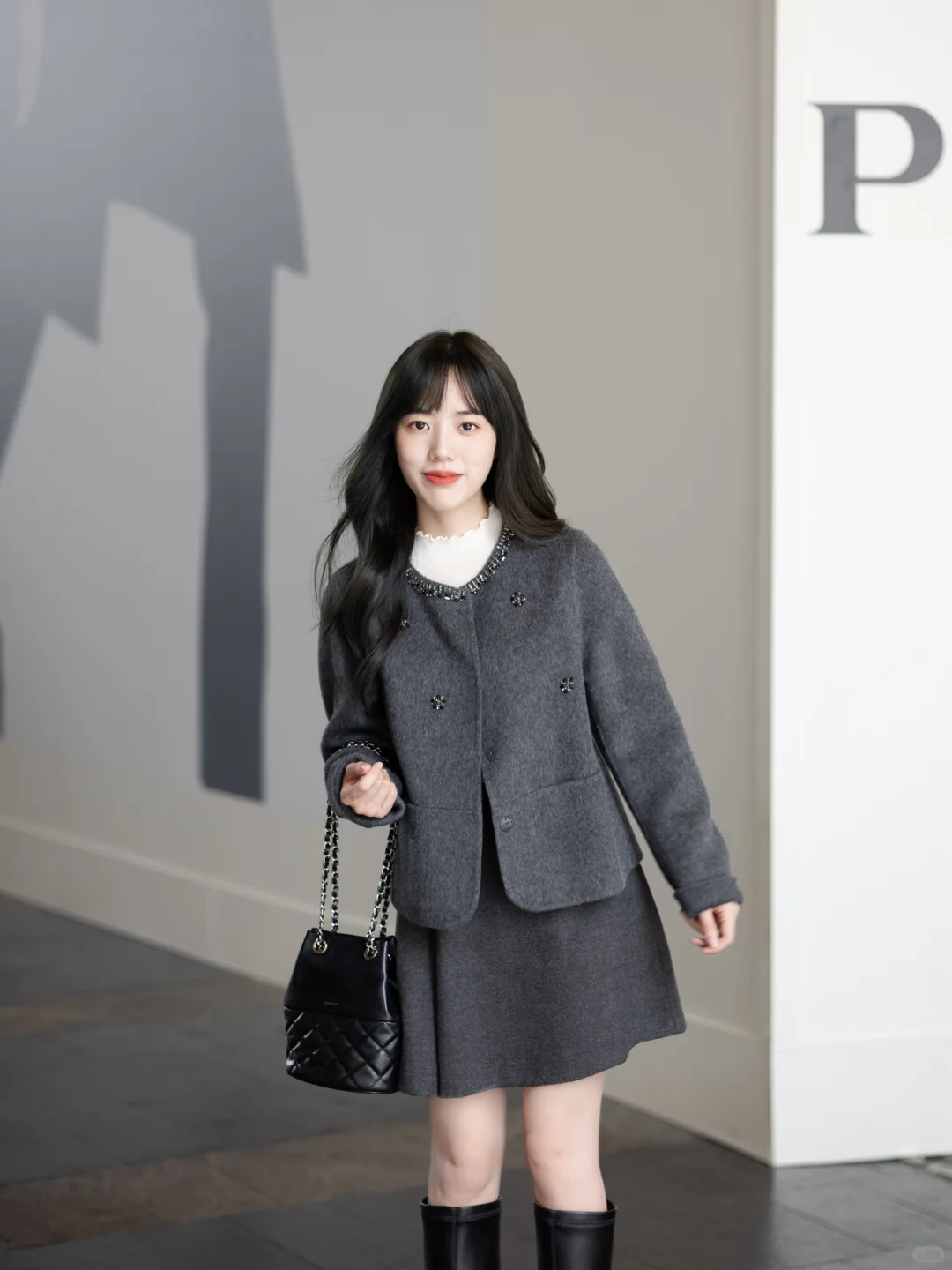 香影试衣间?蓝莓硬糖·小个子灰色系穿搭