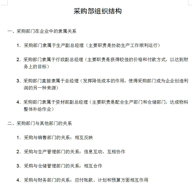 制作的采购部工作手册太好了，难怪都想要！